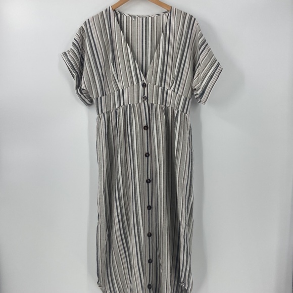 Unbranded Dresses & Skirts - Linen blend sandy beach colors midi relaxed fit dress spring summer Small